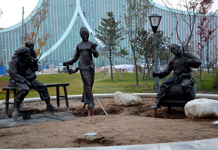 唐山遷安《龍形公園軒轅風鍛銅雕塑》